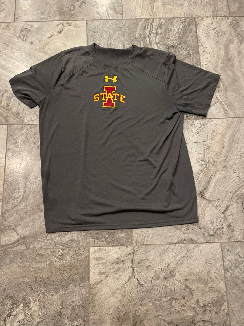 Under Armour Charcoal Gray Iowa State Logo Short-Sleeve Tee
